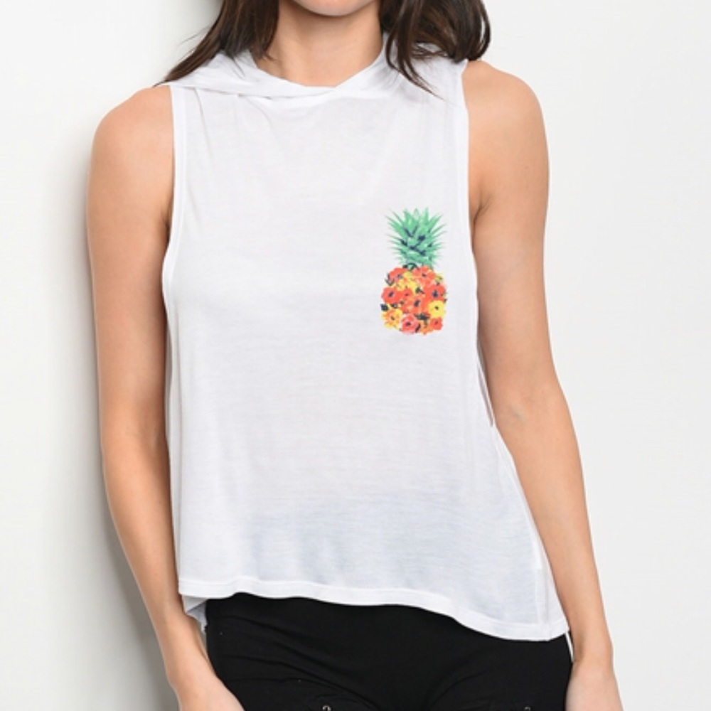 🌵2X HP🌵 🆕💕Pineapple Hooded Tank💕🆕